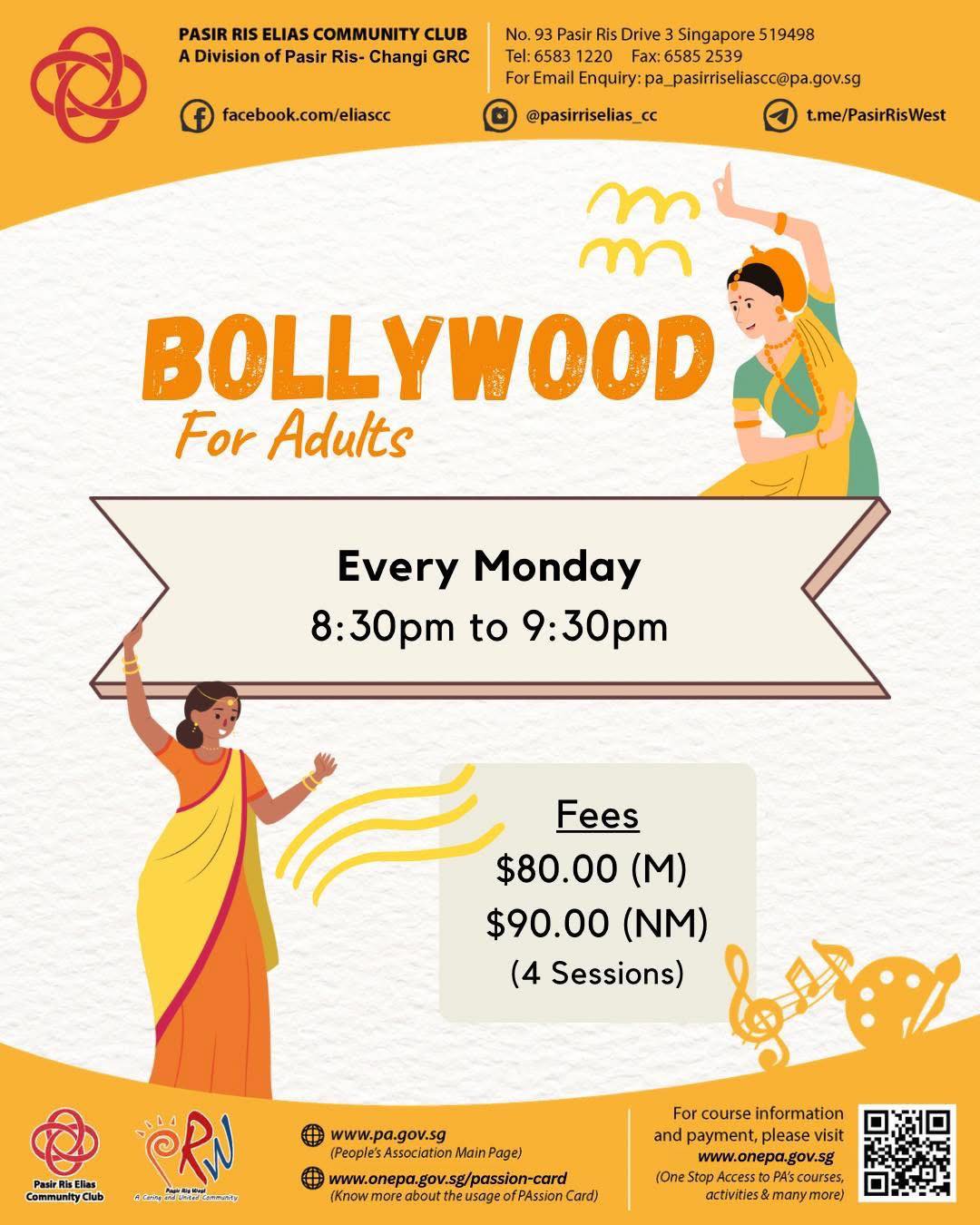 Bollywood Dance for Adults at Pasir Ris Elias CC