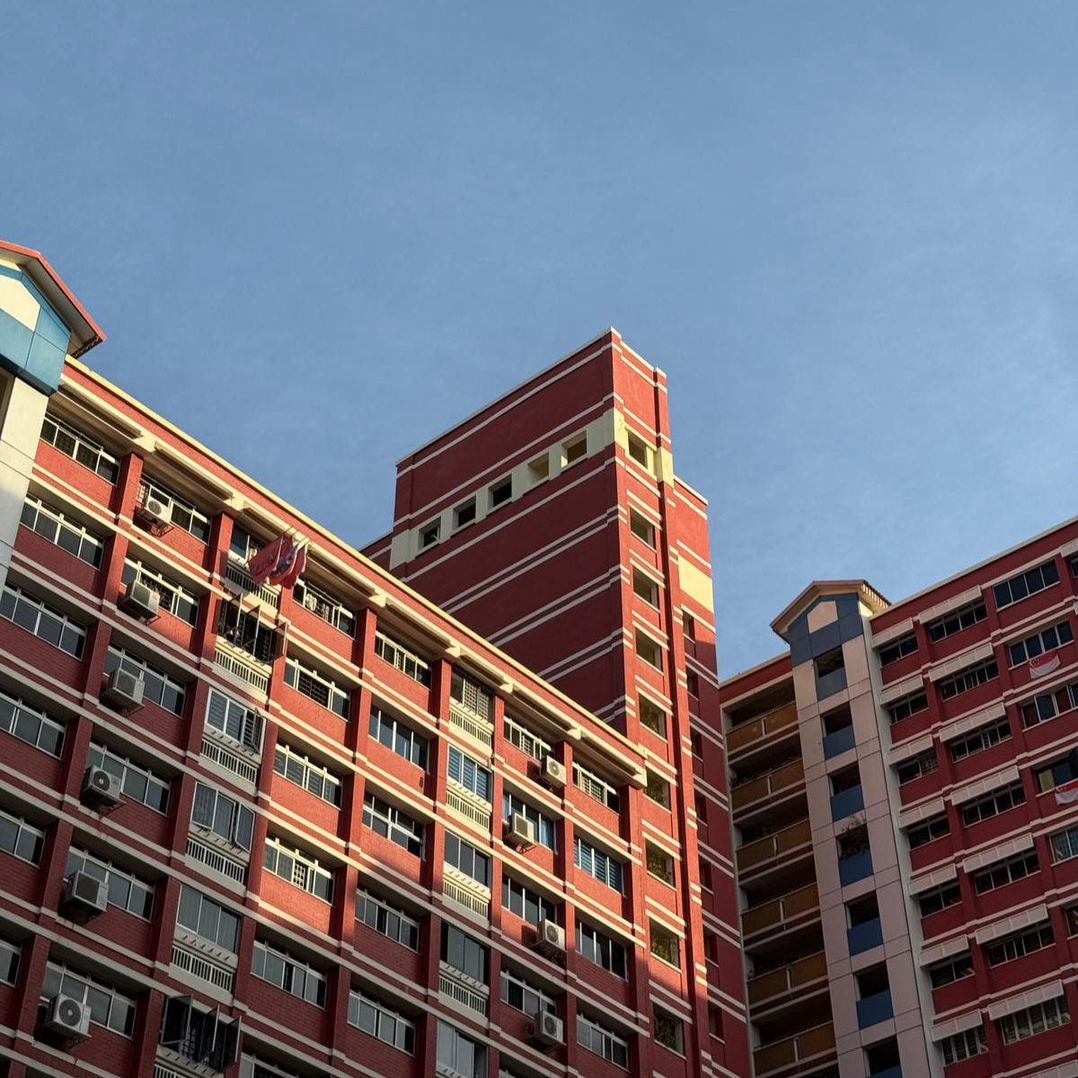 Typical HDB residential flats in Singapore