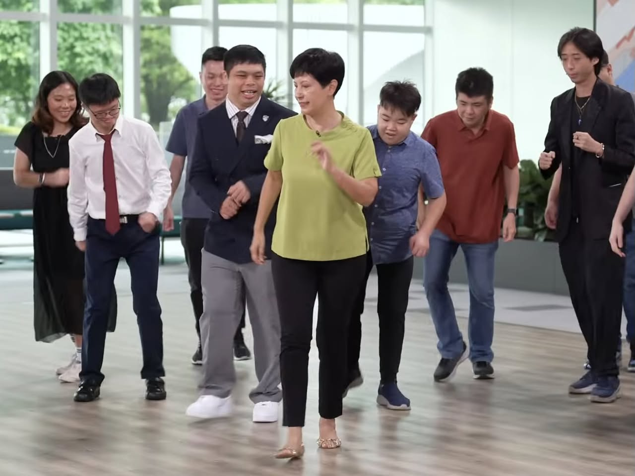 Ms Indranee Rajah engaging with interviewers on CNA Insider