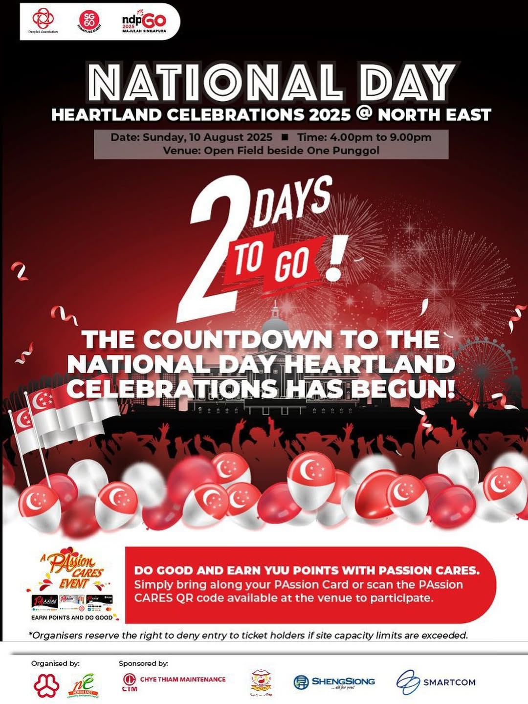 Local community preparing for Singapore's 60th National Day celebration.