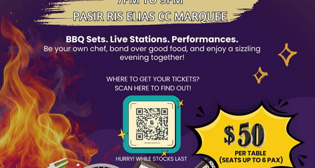 A lively community BBQ event at Pasir Ris West