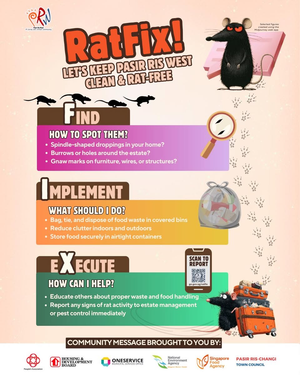 Rufus Rattus, the inflatable mascot of the Pasir Ris West rat control campaign