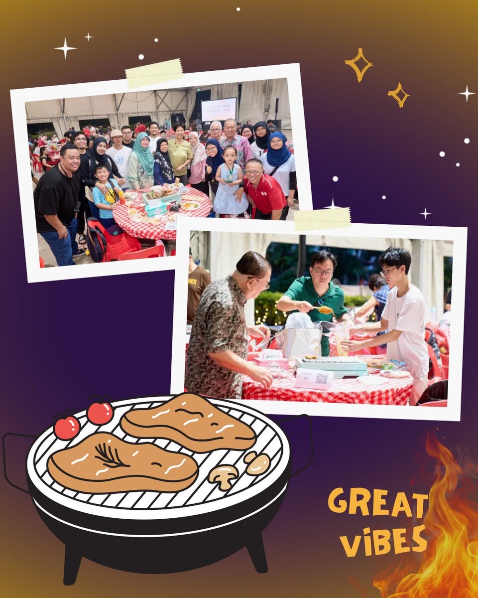 Friends and families gathered at the year-end BBQ