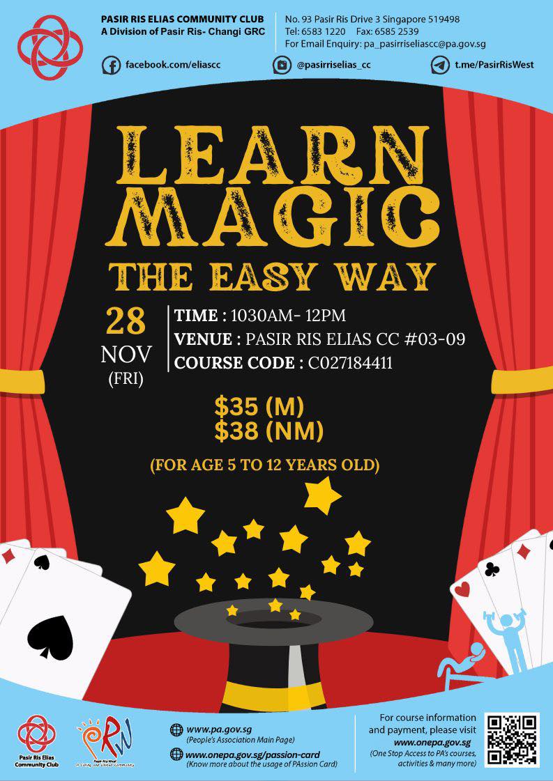 A child performing a magic trick, looking amazed and confident.